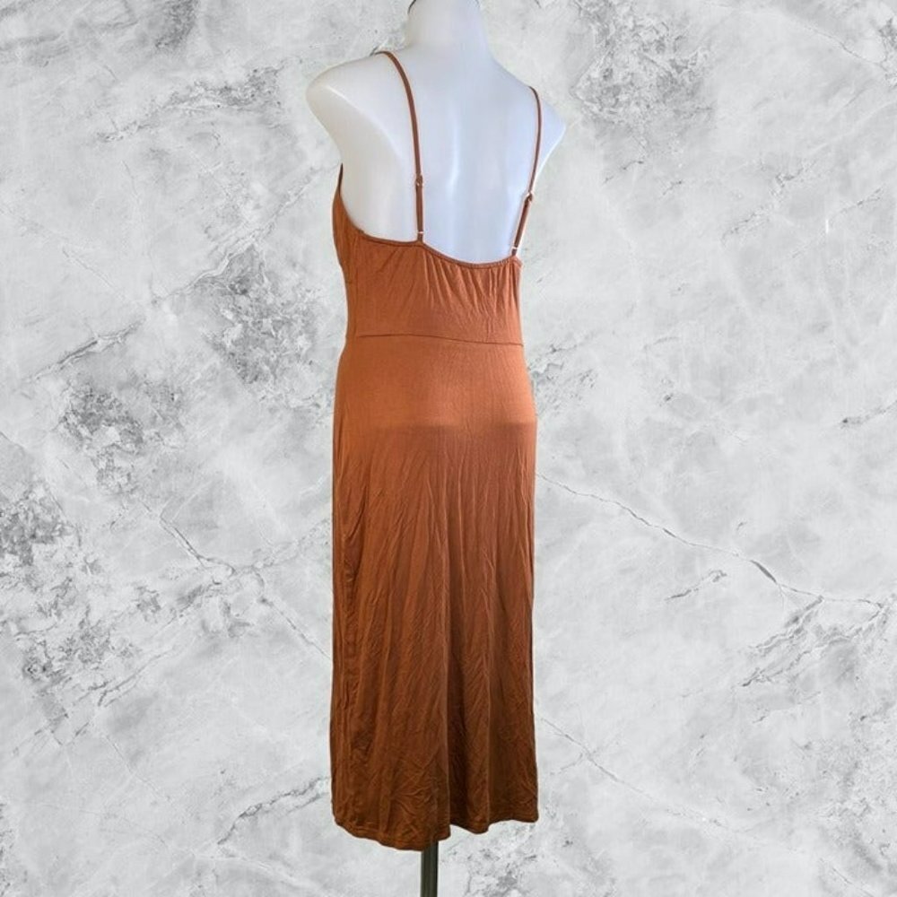 Michael Costello xREVOLVE Brooke Slip Midi Dress - Rust - Picture 6 of 9